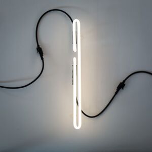 Néon Alphafont Wall light with plug - Letter I by Seletti White