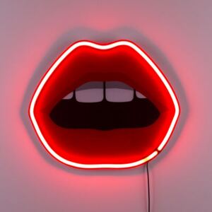 Néon Mouth Small Wall light with plug - / Acrylic - L 47 x H 40 cm by Seletti Red