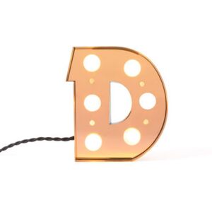 Caractère Table lamp - / Wall light - Letter D - H 20 cm by Seletti Gold