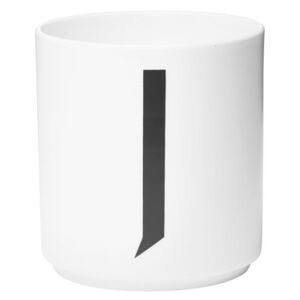 A-Z Mug - Porcelain - J by Design Letters White