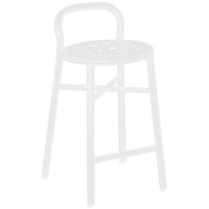 Pipe Bar stool - H 77 cm - Metal by Magis White