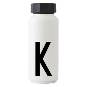 A-Z Insulated bottle - / 500 ml - Letter K by Design Letters White