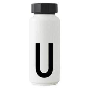 A-Z Insulated bottle - / 500 ml - Letter U by Design Letters White