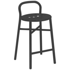 Pipe Bar stool - H 77 cm - Metal by Magis Black