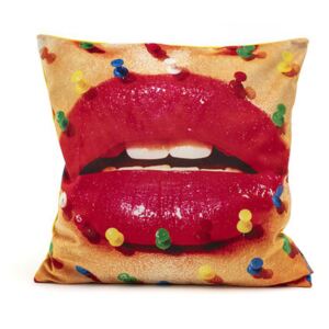 Toiletpaper Cushion - / Mouth - 50 x 50 cm by Seletti Red