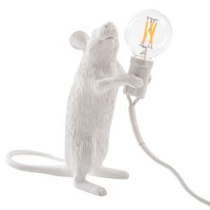 Mouse Standing #1 Table lamp by Seletti White