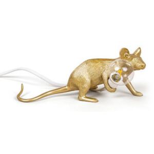 Mouse Lie Down #3 Table lamp - / Reclining mouse by Seletti Gold