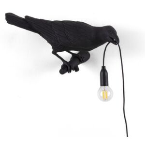 Bird Looking Right Wall light with plug - / Outdoor by Seletti Black