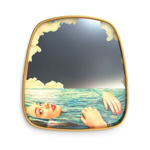 Toiletpaper Mirror - / Sea Girl - 54 x 59 cm by Seletti Multicoloured/Gold/Mirror
