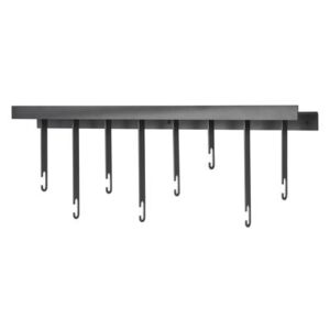 Atelier Wall coat rack - / L 60 cm - Integrated shelf by Design House Stockholm Black