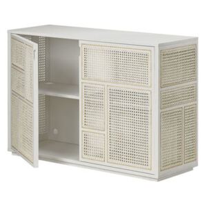 Air Dresser - / TV unit - Rattan cane-work - L 120 x H 81 cm by Design House Stockholm White/Natural wood