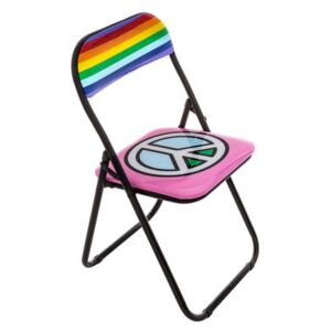 Peace Folding chair - / padded by Seletti Multicoloured