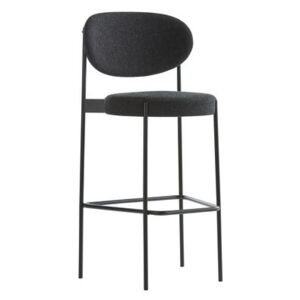 Series 430 Bar stool - / Padded - Fabric - H 75 cm by Verpan Grey