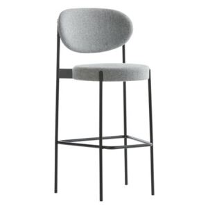 Series 430 Bar stool - / Rembourré - Tissu - H 75 cm by Verpan Grey