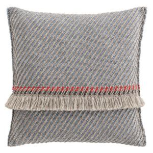 Garden Layers Cushion - / Wide - Handwoven by Gan Blue/Beige