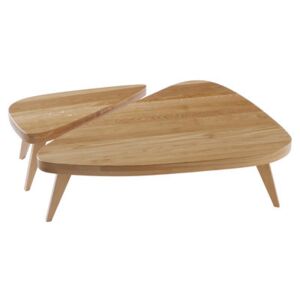 Remix Coffee table - / Set 2 tables L 69 cm+L 115 cm by The Hansen Family Natural wood