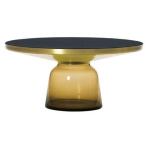 Bell Coffee Coffee table - / Ø 75 x H 36 cm - Glass table top by ClassiCon Orange/Gold