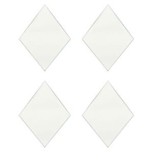 Diamond Wall mirror - / Set of 4 - 16 x 22 cm by House Doctor Transparent