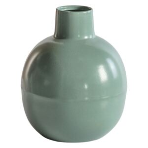 Ronald Metal Bulb Vase in Green