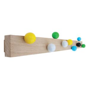 Roll hooks Wall coat rack - / 9 patères by Thelermont Hupton Multicoloured/Natural wood
