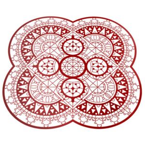 Petal Italic Lace Tablemat - / 33 x 33 cm - Trivet by Driade Kosmo Red