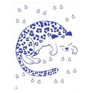 Leo Poster - Glow in the dark - 30 x 40 cm by OMY Design & Play Blue