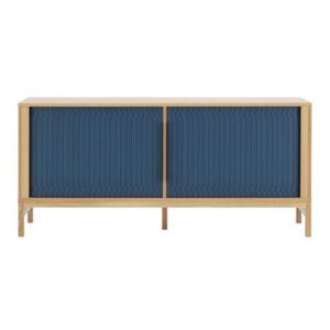 Jalousi Dresser - / L 161 cm - Wood & plastic curtains by Normann Copenhagen Blue/Natural wood