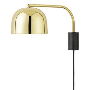 Grant Wall light with plug - / Brass & granite - Adjustable - L 43 cm by Normann Copenhagen Gold/Metal