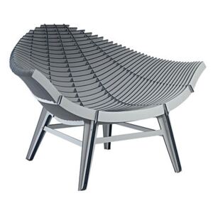 Manta Low armchair - Indoor & outdoor by Ibride Grey