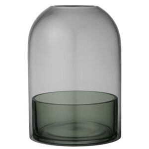 Tota Large Candle holder - / Glass - H 23 cm by AYTM Green/Black