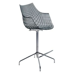 Meridiana Bar chair - H 65 cm - Polycarbonate by Driade Grey