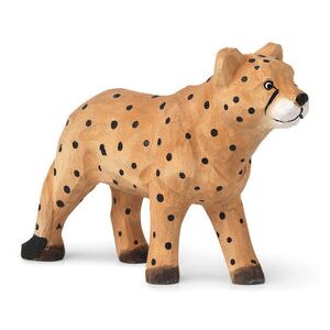 Animal Figurine - / Cheetah - Hand-carved wood by Ferm Living Multicoloured