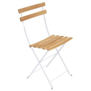 Bistro Folding chair - Metal & wood by Fermob White