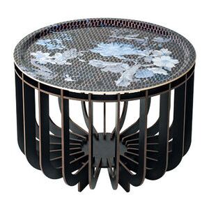 Medusa Medium Coffee table - / Ø 46 x H 33 cm - Detachable top by Ibride Black