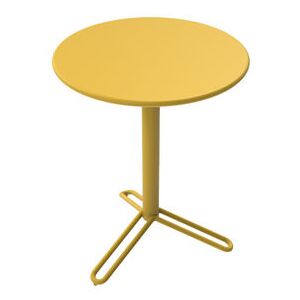 Huggy Bistro Round table - / Ø 60 cm - Aluminium by Maiori Yellow