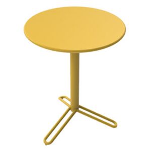 Huggy Bistro Round table - / Ø 75 cm - Aluminium by Maiori Yellow