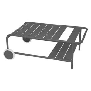 Luxembourg Coffee table - / With wheels 105 x 65 cm by Fermob Black