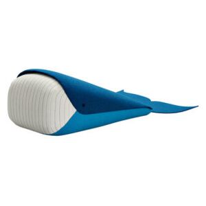 Whale Mini Cushion - L 33 x H 14 cm by EO White/Blue