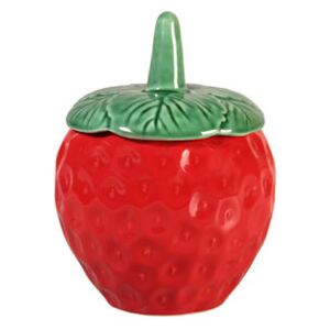 Strawberry Large Box - / Ø 14 x H 18,5 cm - Ceramic by & klevering Red
