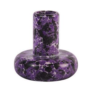 Amathyst Candle stick - 7.5 x Ø 7 cm by & klevering Purple