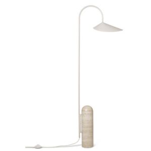 Arum Floor lamp - / Metal & stone Adjustable by Ferm Living White/Beige