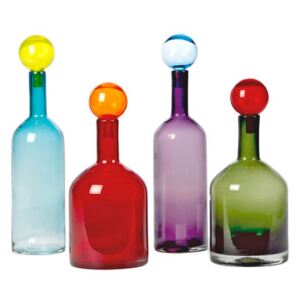 Bubbles & Bottles Carafe - Set of 4 by Pols Potten Multicoloured