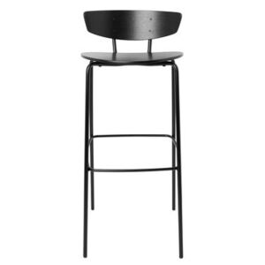 Herman Bar chair - / High - H 76 cm by Ferm Living Black