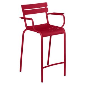 Luxembourg Bridge Bar chair - / H 69.5 cm - Aluminium by Fermob Red