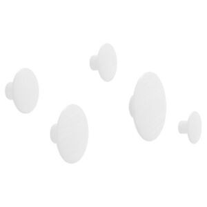 The Dots Wood Hook - Set of 5 by Muuto White