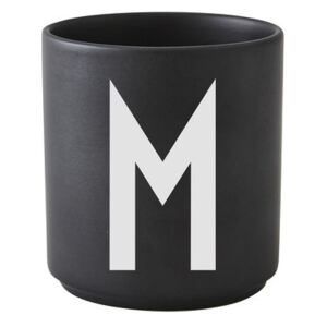 A-Z Mug - / Porcelain - Letter M by Design Letters Black