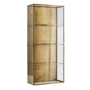 Cabinet Large Wall storage - / Showcase - L 35 x H 80 cm by House Doctor Transparent/Copper