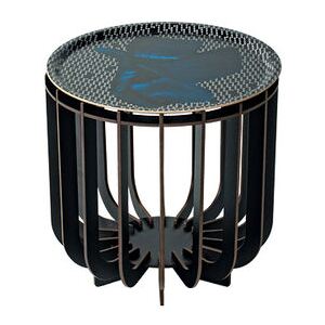 Medusa Small Coffee table - / Ø 39 x H 42 cm - Detachable top by Ibride Black