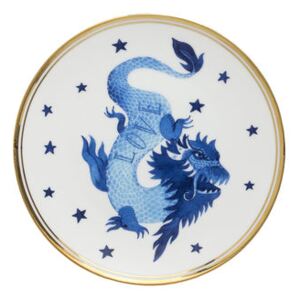 Dragon Dessert plate - / Ø 17 cm by Bitossi Home White/Blue
