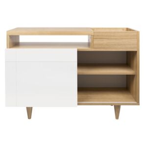 Slide Dresser - L 110 x H 82 cm by POP UP HOME White/Natural wood